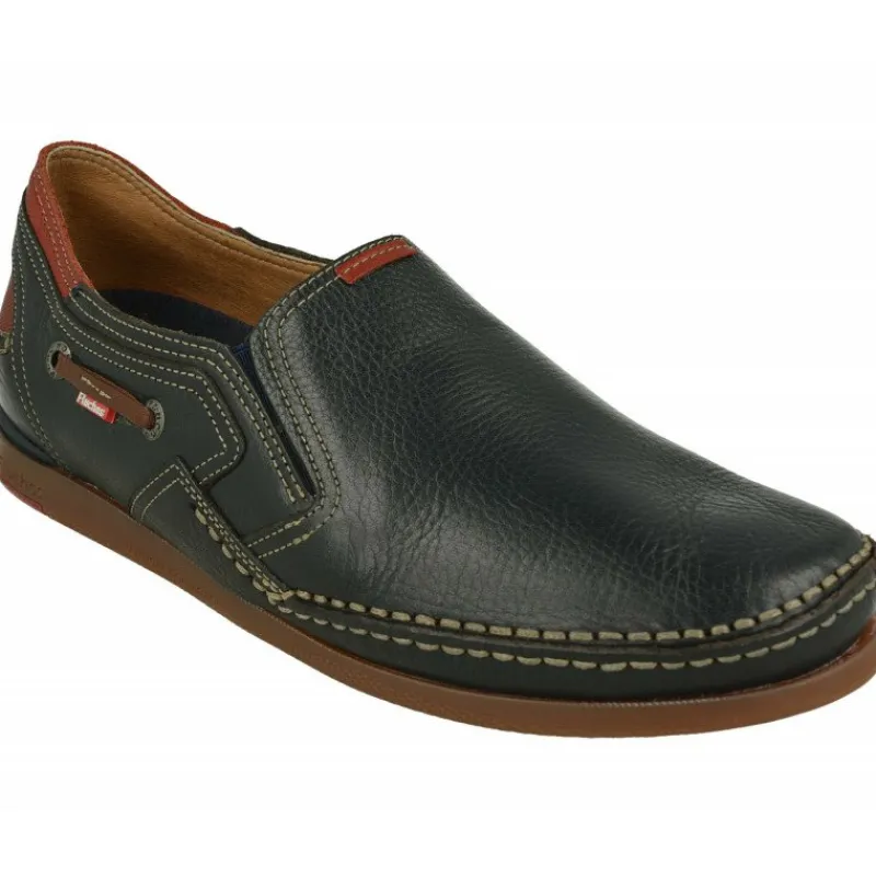 Fluchos Mocasines|Mocasin De En Pala Lisa Y Piso De Cuna De Caucho Con Planta De Descanso