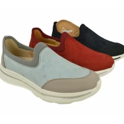 G Comfort Mocasines|Mocasin De En Piel Metalizada Elastica Con Planta De Descanso Y Piso Aligerado