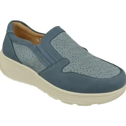G Comfort Mocasines|Mocasin De En Piel Picada Combinada Con Elasticos En Pala Y Piso Aligerado Con Planta Anatomica Extraible