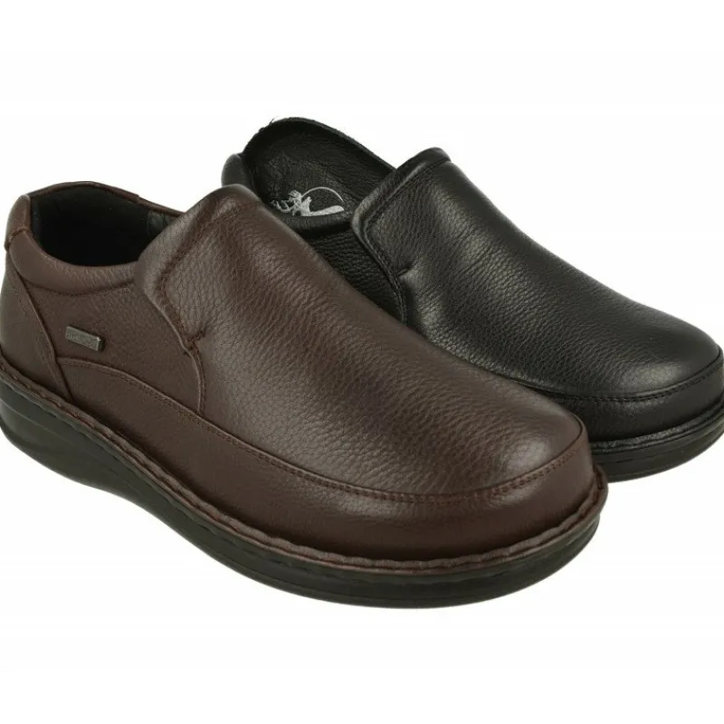G Comfort Zapatos Comodos Para Trabajar|Mocasin De En Piel Grabada Con Piso De Poliuretano Aligerado, Membrana Impermeable Y Horma De Ancho Especial 14