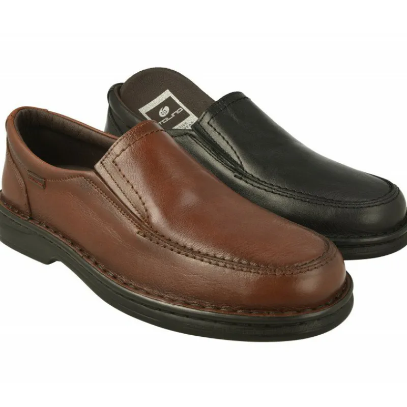 Tolino Mocasines|Mocasin De Con Bordon En Pala, Fabricacion Cosida Muy Flexible Con Planta De Descanso Y Piso De Poliuretano Aligerado