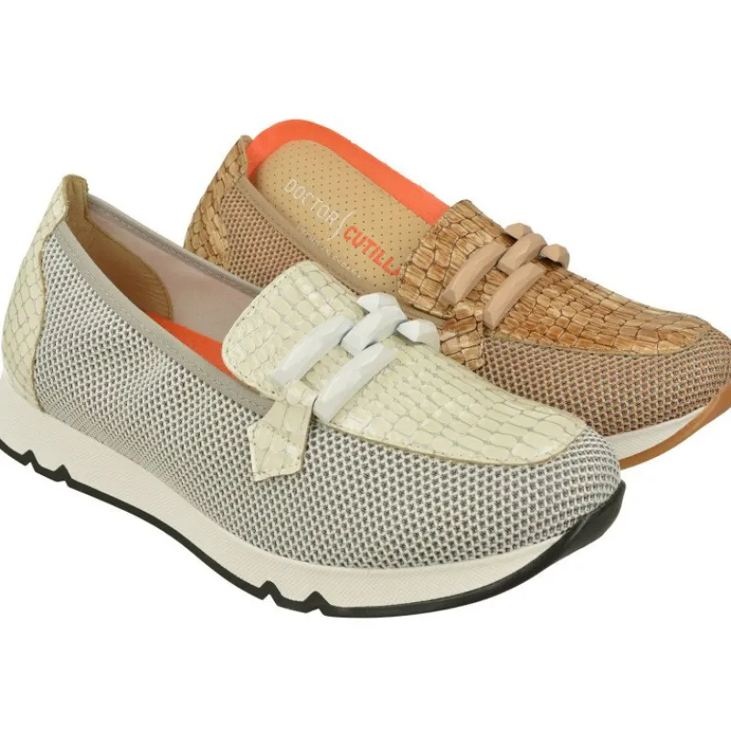 Doctor Cutillas Mocasines|Mocasin Del Con Estribo En Pala Y Tejido Picado Adaptable. Piso Microporoso Y Planta Extraible