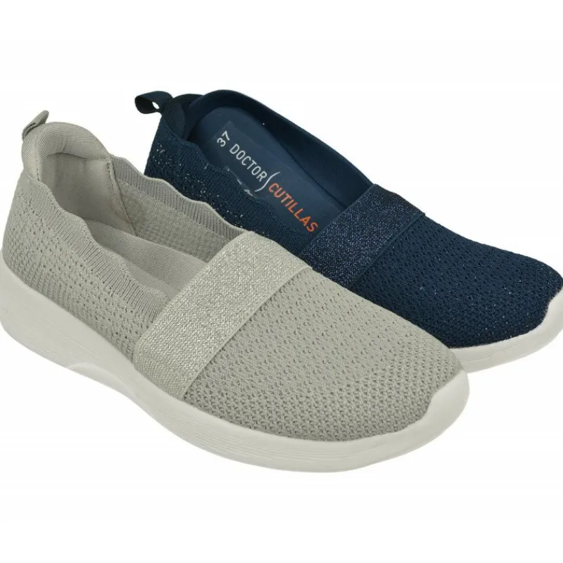 Doctor Cutillas Zapatillas De Lona|Mocasin Del En Tejido Elastico Con Planta De Latex Y Piso De Poliuretano Muy Ligero Y Flexible