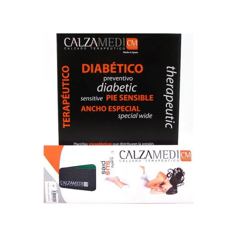 Calzamedi Plantillas|Plantilla De Viscolatex De Con Hilos De Plata Antialergica Especial Diabeticos Negro