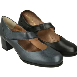 Comfort Class Zapatos Con Pulsera|Pulsera De Confort Class Con Ajuste Por Tira De Velcro. Tacon De Base Ancha Con Planta De Descanso Extraible Y Piso De Goma