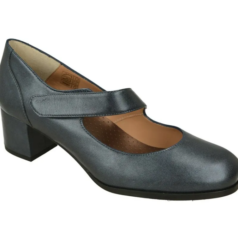 Comfort Class Zapatos Con Pulsera|Pulsera De Confort Class Con Ajuste Por Tira De Velcro. Tacon De Base Ancha Con Planta De Descanso Extraible Y Piso De Goma