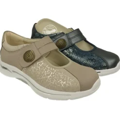 G Comfort Zapatos Con Pulsera|Pulsera De Con Tira De Velcro Ajustable Y Piel Combinada Con Licra Elastica. Piso Aligerado De Poliuretano Y Planta An