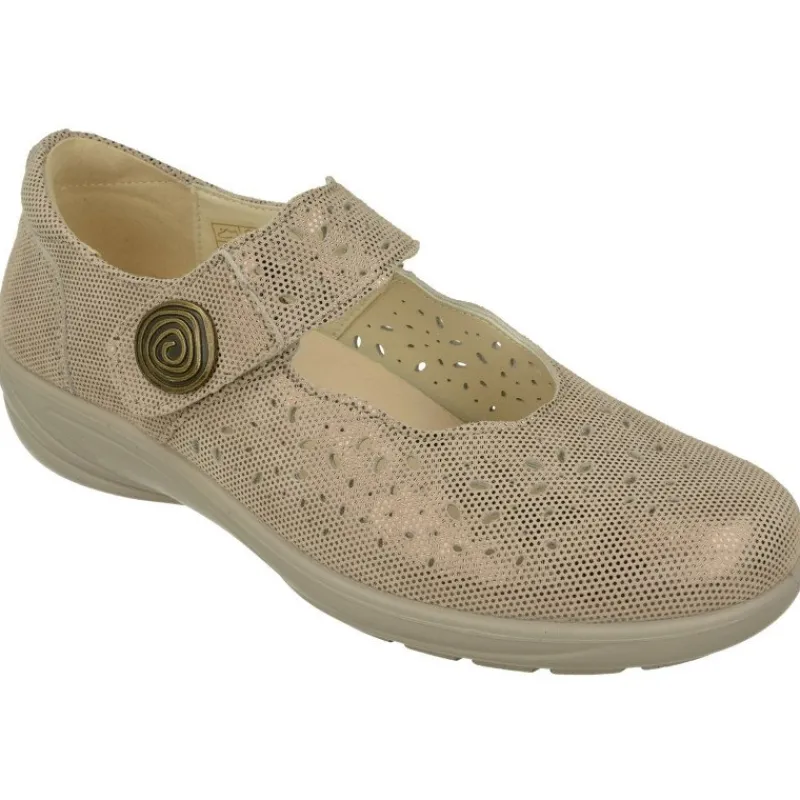 G Comfort Zapatos Con Pulsera|Pulsera De En Piel Grabada Y Picada Con Tira De Velcro Ajustable, Planta De Descanso Movible Y Piso De Poliuretano