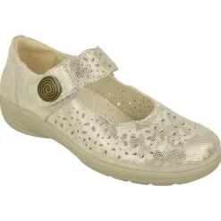 G Comfort Zapatos Con Pulsera|Pulsera De En Piel Grabada Y Picada Con Tira De Velcro Ajustable, Planta De Descanso Movible Y Piso De Poliuretano