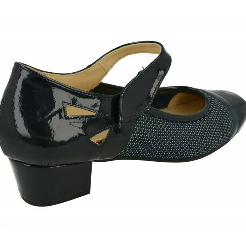 Doctor Cutillas Zapatos Con Pulsera|Pulsera Vestir Del En Piel Enregillada Con Tira De Velcro Y Puntera Recta Charol Con Tacon Intermedio