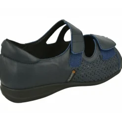 Calzamedi Zapatos Sanitarios|Puntera Abierta De Con Doble Ajuste De Velcro En Horma De Ancho Especial Para Plantillas Marino