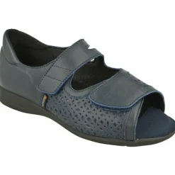 Calzamedi Zapatos Sanitarios|Puntera Abierta De Con Doble Ajuste De Velcro En Horma De Ancho Especial Para Plantillas Marino
