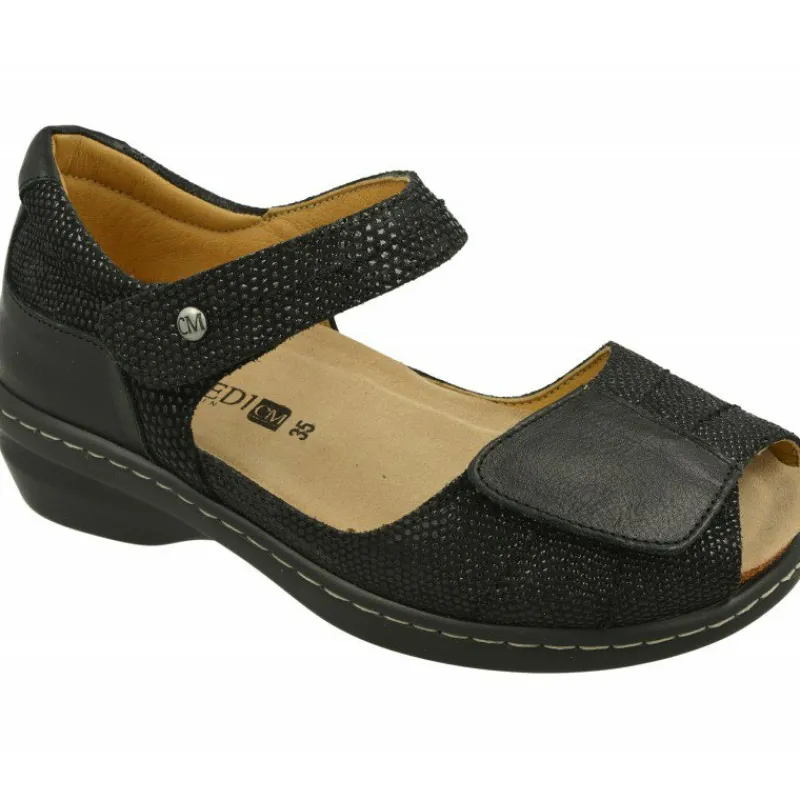 Calzamedi Zapatos Para Pies Diabeticos|Puntera Abierta De Con Doble Tira De Velcro Y Piso De Amortiguacion Con Planta Movible