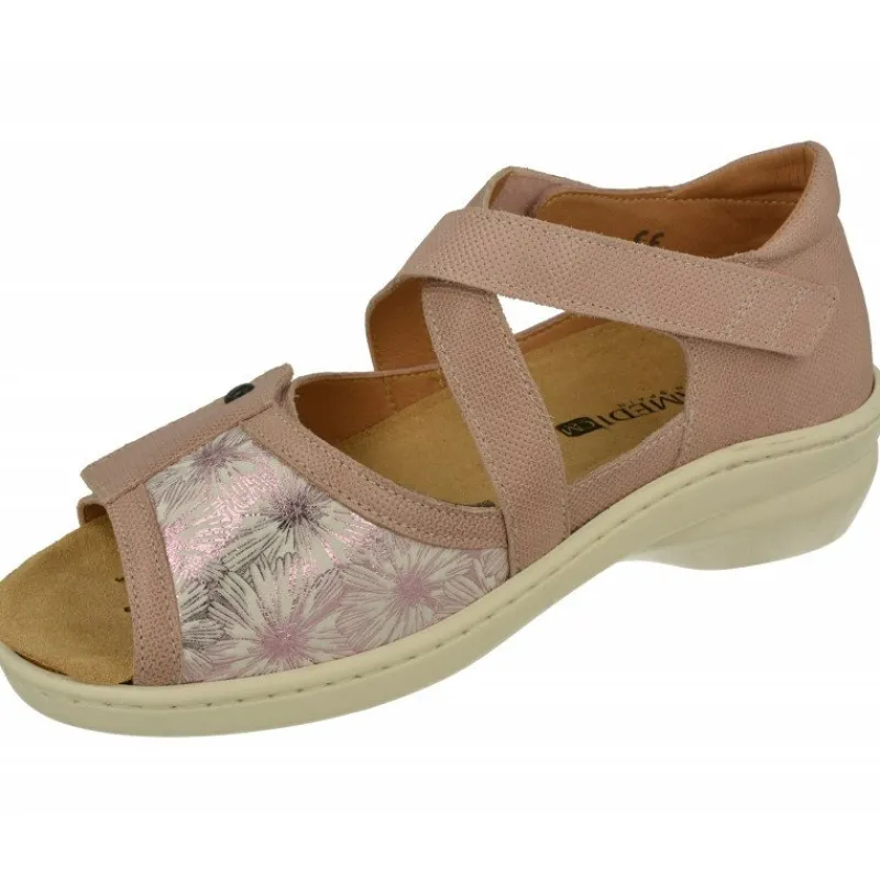 Calzamedi Zapatos Para Pies Diabeticos|Puntera Abierta De Con Tira De Velcro En Pala Y Doble Tira Ajustable Tobillo, Piso De Poliuretano Y Planta Extra