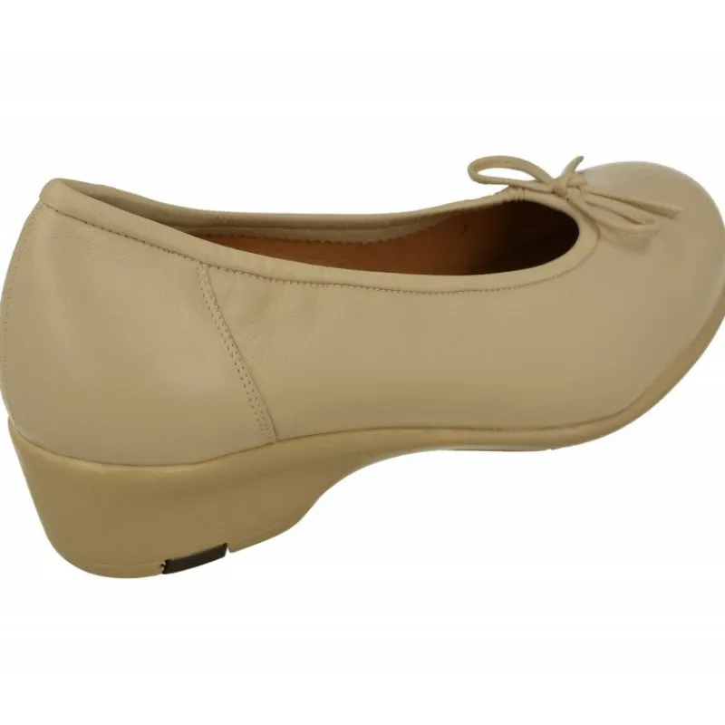 Calzamedi Zapatos Salon|Salon De En Piel Lisa Con Lazo Y Goma Elastica Ajustable Al Hueco, Planta Anatomica Extraible, Horma Muy Ancha Y Piso
