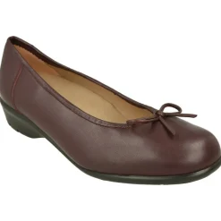 Calzamedi Zapatos Salon|Salon De En Piel Lisa Con Lazo Y Goma Elastica Ajustable Al Hueco, Planta Anatomica Extraible, Horma Muy Ancha Y Piso