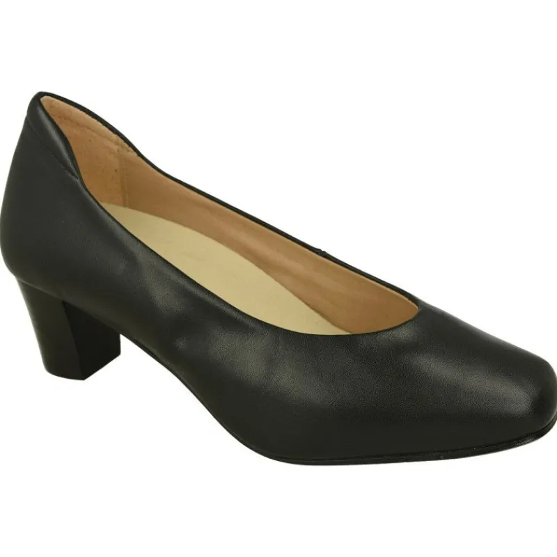 Calzamedi Zapatos Salon|Salon De Liso Con Hueco Invertido Y Tacon De Vestir De Suela. Planta Anatomica Extraible Negro