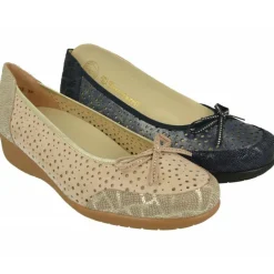 Drucker Calzapedic Zapatos Salon|Salon De Drucker En Piel Picada Contrastada En Talon Y Puntera, Hueco Elastico Ajustable Y Planta De Descanso Extraible