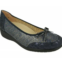 Drucker Calzapedic Zapatos Salon|Salon De Drucker En Piel Picada Contrastada En Talon Y Puntera, Hueco Elastico Ajustable Y Planta De Descanso Extraible