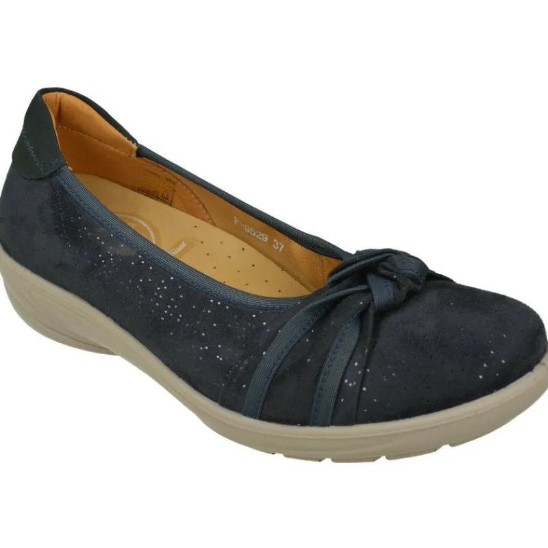 G Comfort Zapatos Salon|Salon De En Piel Nobuck Con Nudo En Escote, Piso De Caucho Y Planta Anatomica Extraible