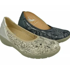 G Comfort Zapatos Salon|Salon De G Confort En Piel Grabada Con Elastico Al Hueco, Piso De Poliuretano Y Planta Extraible De Descanso