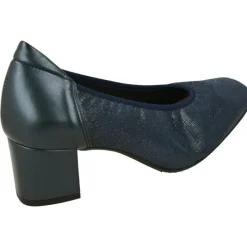 RIKO Zapatos Salon|Salon De Rico En Pala Lisa Y Piel Grabada Elastica, Escote Redondo Con Elastico Al Hueco Y Tacon Forrada De 5 Cm