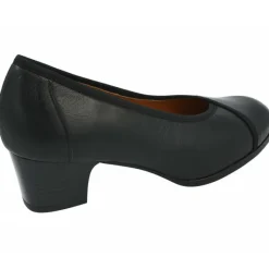 Comfort Class Zapatos Salon|Salon De Tacon En Piel De Tafilete Con Planta Movible Y Elastico Al Hueco Negro