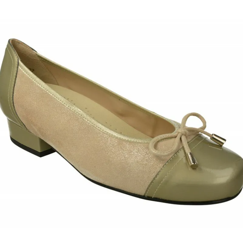 Drucker Calzapedic Zapatos Salon|Salon De Tacon Drucker Puntera Recta Combinada Con Charol Y Lazo. Planta Extraible Y Ancho Especial