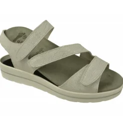 Alviflex Sandalias|Sandalia De De Tiras Cruzadas Con Velcro Ajustable. Planta Anatomica De Gran Descanso Extraible Y Piso De Poliuretano M Plata