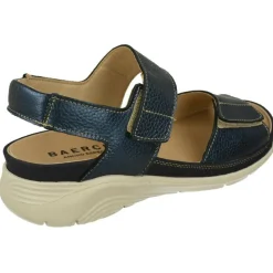 Baerchi Sandalias|Sandalia De Con Doble Tira De Velcro Ajustable En Piel Vacuna Y Piso De Poliuretano Con Planta Extraible
