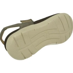 Baerchi Sandalias|Sandalia De Con Doble Tira De Velcro Ajustable En Piel Vacuna Y Piso De Poliuretano Con Planta Extraible