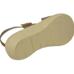 Calzamedi Sandalias|Sandalia De Con Doble Tira De Velcro Y Pala Grabada. Planta Anatomica Extraible Y Piso De Amortiguacion Taupe