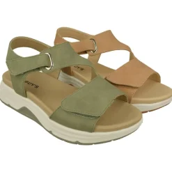Calzamedi Sandalias|Sandalia De Con Tiras De Velcro Cruzadas En Piel De Nobuck Y Planta Anatomica De Descanso