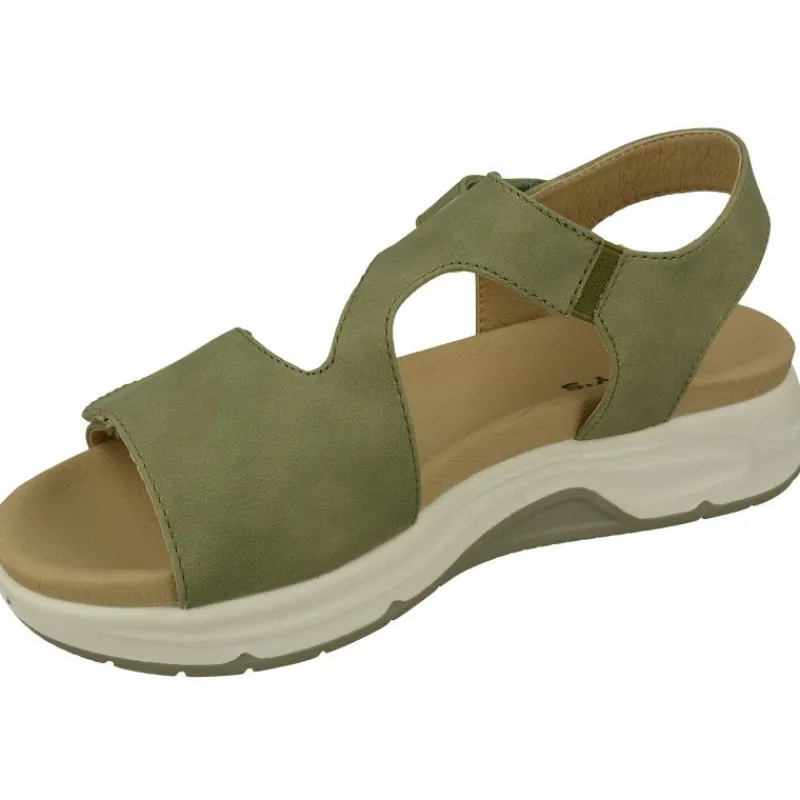 Calzamedi Sandalias|Sandalia De Con Tiras De Velcro Cruzadas En Piel De Nobuck Y Planta Anatomica De Descanso