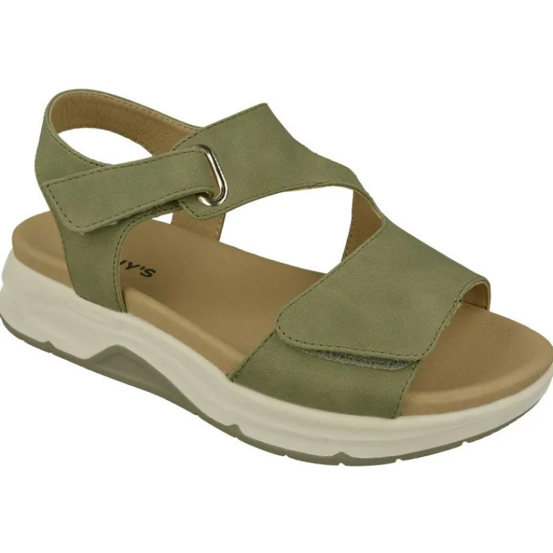 Calzamedi Sandalias|Sandalia De Con Tiras De Velcro Cruzadas En Piel De Nobuck Y Planta Anatomica De Descanso