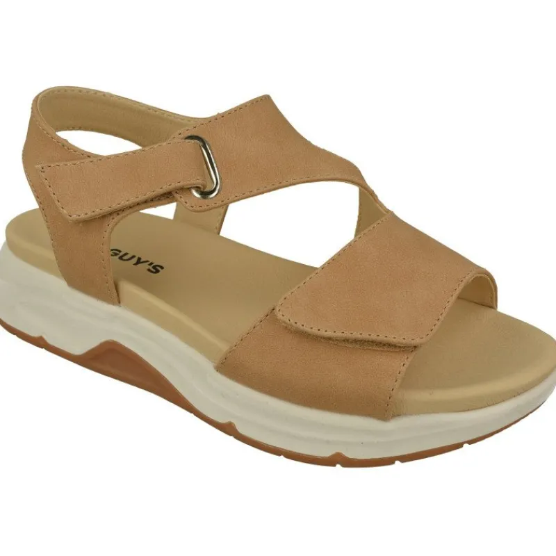 Calzamedi Sandalias|Sandalia De Con Tiras De Velcro Cruzadas En Piel De Nobuck Y Planta Anatomica De Descanso