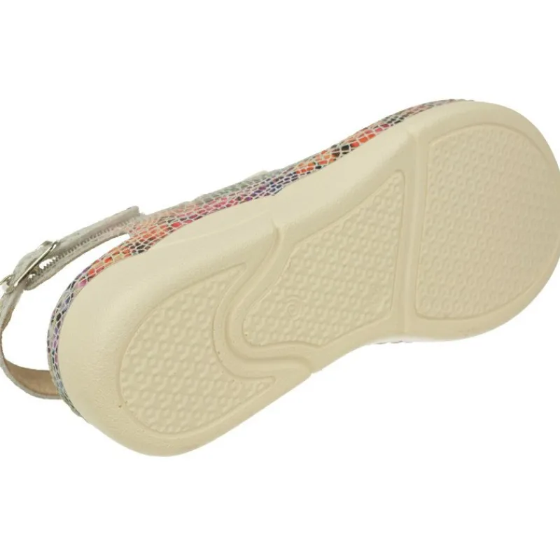 Comfort Class Sandalias|Sandalia De En Piel Estampado De Flores Con Horma De Ancho Especial Y Planta De Descanso Extraible