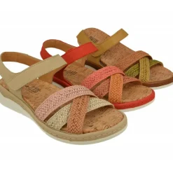 Comfort Class Sandalias|Sandalia De De Tiras Cruzadas Trenzadas Con Planta Anatomica Extraible Y Piso De Poliuretano