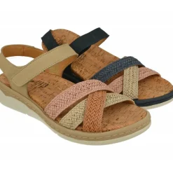 Comfort Class Sandalias|Sandalia De De Tiras Cruzadas Trenzadas Con Planta Anatomica Extraible Y Piso De Poliuretano