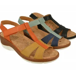 Comfort Class Sandalias|Sandalia De De Tiras Cruzadas Combinadas, Planta Anatomica Extraible Y Cuna De Poliuretano Forrada Cuero