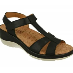 Comfort Class Sandalias|Sandalia De De Tiras Cruzadas Combinadas, Planta Anatomica Extraible Y Cuna De Poliuretano Forrada Cuero