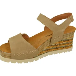 Comfort Class Sandalias|Sandalia De En Piel Serraje Con Doble Tira Ajustable De Velcro Y Cuna Alta Forrada En Tejido. Planta De Descanso E