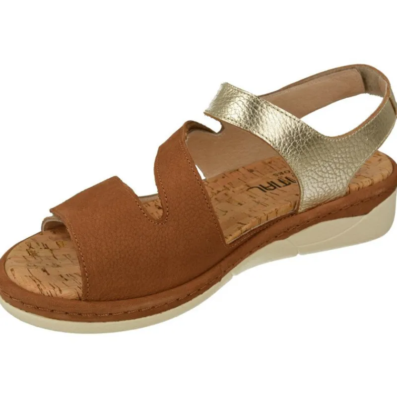 Comfort Class Sandalias|Sandalia De (Essential) En Piel Combinada Con Tiras De Velcro Ajustables, Planta Extraible Y Piso De Poliuretano