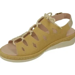 Comfort Class Sandalias|Sandalia De Acordonada Extra Ancha En Piel Grabada, Piso De Poliuretano Y Planta Anatomica Extraible