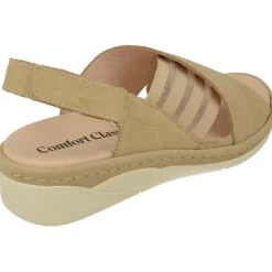 Comfort Class Sandalias|Sandalia De Con Tira Cruzada Y Elasticos Laterales, Piso De Poliuretano Y Planta Extraible