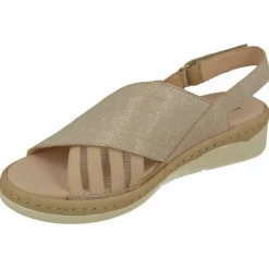 Comfort Class Sandalias|Sandalia De Con Tira Cruzada Y Elasticos Laterales, Piso De Poliuretano Y Planta Extraible