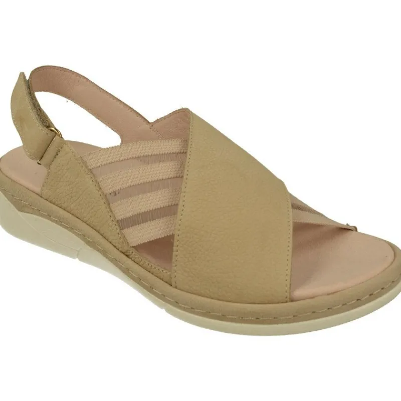 Comfort Class Sandalias|Sandalia De Con Tira Cruzada Y Elasticos Laterales, Piso De Poliuretano Y Planta Extraible
