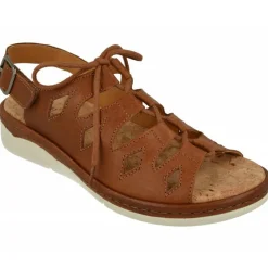 Comfort Class Sandalias|Sandalia De Acordonada Con Apertura Total, Piso De Poliuretano Al Tono Y Planta De Descanso Extraible