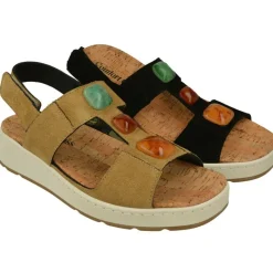 Comfort Class Sandalias|Sandalia De Con Elasticos Y Piedras En Pala, Piel Serraje Y Planta Antomica Extraible Con Piso De Cuna Corrida De