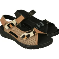 Comfort Class Zapatos Para Caminar|Sandalia De Con Doble Tira De Velcro Ajustable Especial Treking Con Planta Anatomica Extraible Y Piso De Poliureta